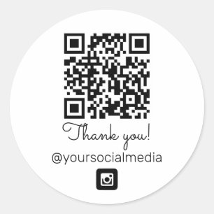 Adesivo Redondo Código QR Empresa