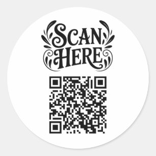 Adesivo Redondo Código QR Empresarial