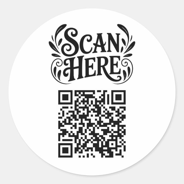 Adesivo Redondo Código QR Empresarial (Frente)