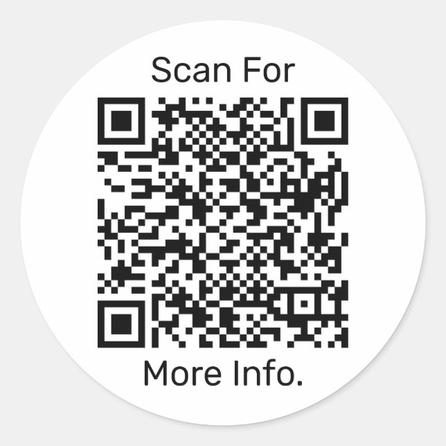 Adesivo Redondo Código QR Personalizado (Frente)