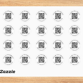 Adesivo Redondo Código QR Personalizado