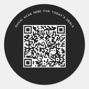 Adesivo Redondo Código QR Personalizado com Marketing Empresarial