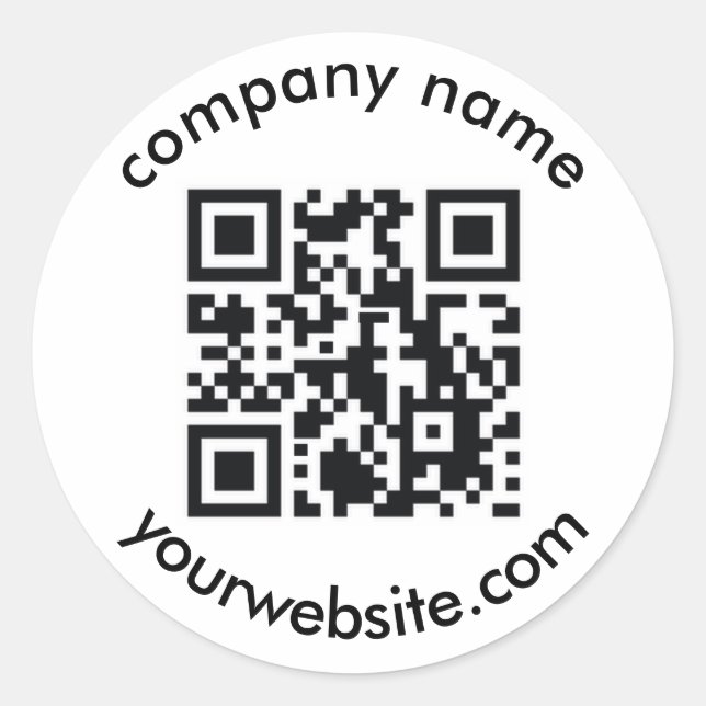 Adesivo Redondo código QR personalizado e texto adicionar seu eleg (Frente)