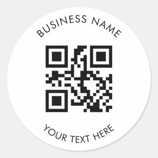 Adesivo Redondo Código QR Personalizado Negócios e Promoção de Tex