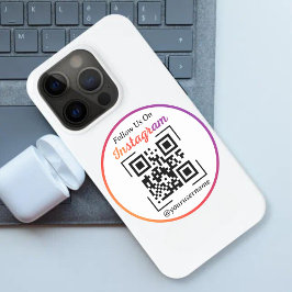 Adesivo Redondo Código QR personalizado para negócios do Instagram