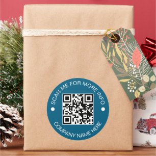 Adesivo Redondo Código QR Personalizado Vinil Redondo Impermeável 