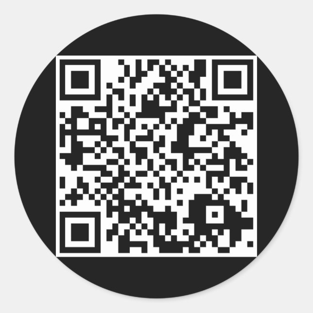 Adesivo Redondo código QR personalizável (Frente)