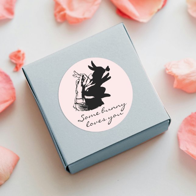 Adesivo Redondo Coelhinho Adorável Adorável Adorável Pun Black Han (Criador carregado)