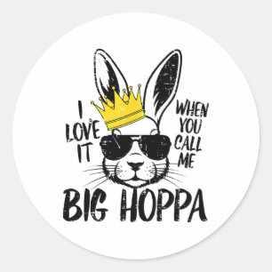 Adesivo Redondo Coelho adora quando você me chama de Big Hoppa Pás