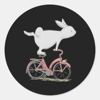Adesivo Redondo Coelho Bonito Na Bicicleta De Ciclo De Bicicleta