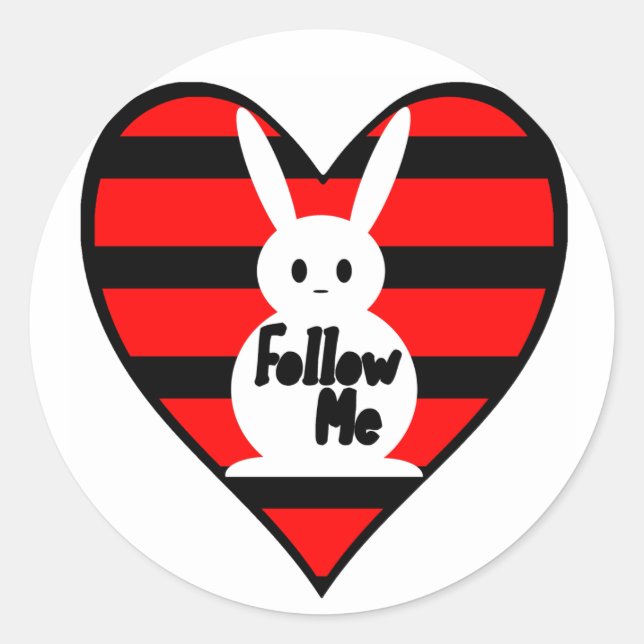 Adesivo Redondo Coelho Branco (Frente)