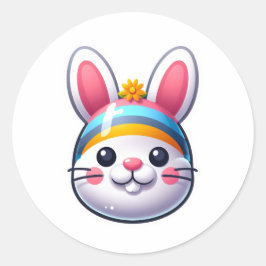 Adesivo Redondo Coelho da Páscoa