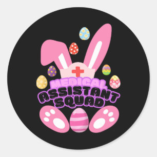 Adesivo Redondo Coelho da Páscoa do Quadrado de Implante Médico