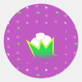 Adesivo Redondo coelho escondido