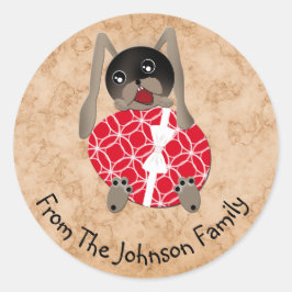 Adesivo Redondo Coelho Personalizado da Páscoa