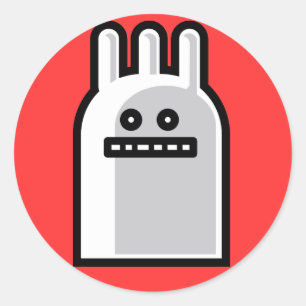 Adesivo Redondo Coelho tóxico