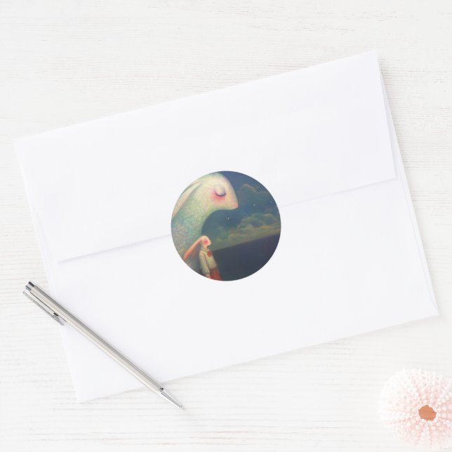 Adesivo Redondo Coelhos (Envelope)