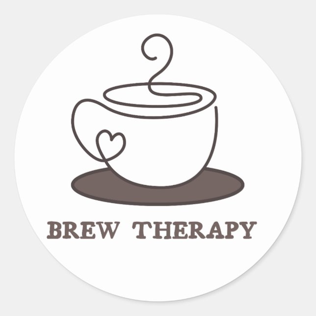 Adesivo Redondo Coffee  (Frente)