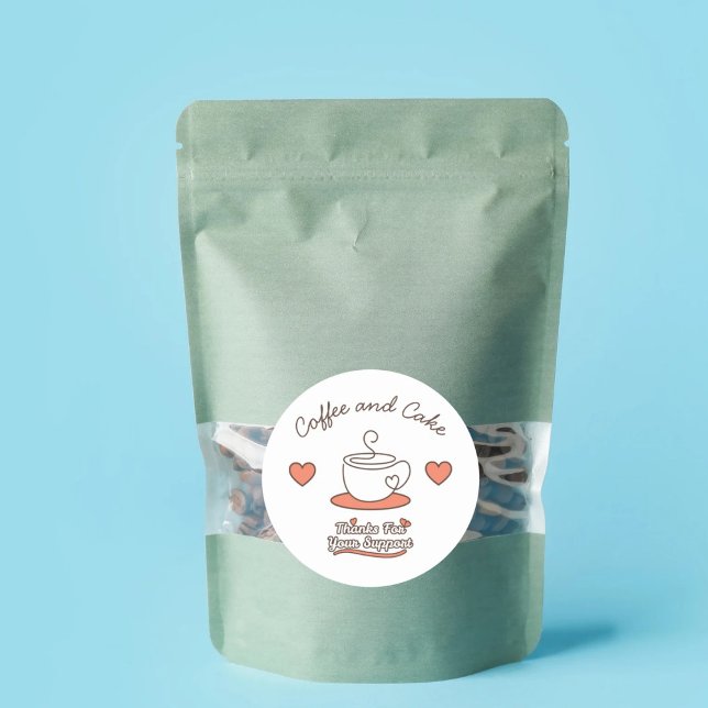 Adesivo Redondo Coffee and Cake  (Criador carregado)