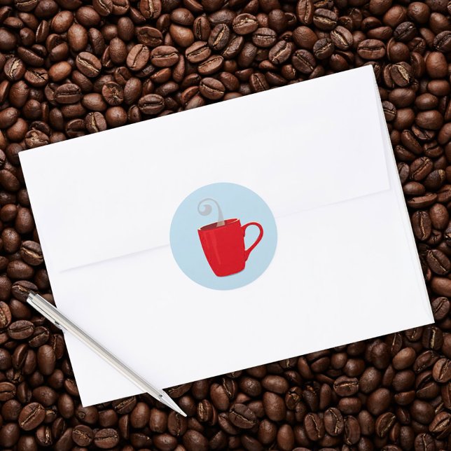 Adesivo Redondo Coffee Mug (Criador carregado)