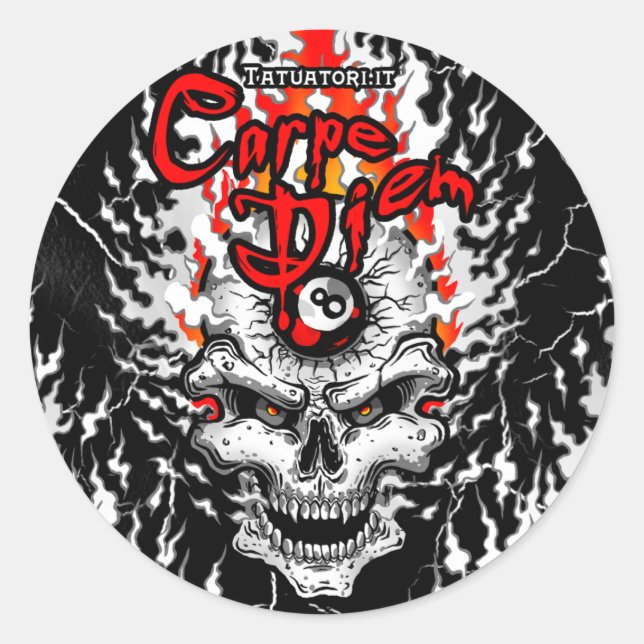 Adesivo Redondo Cogli l'Attimo (Frente)