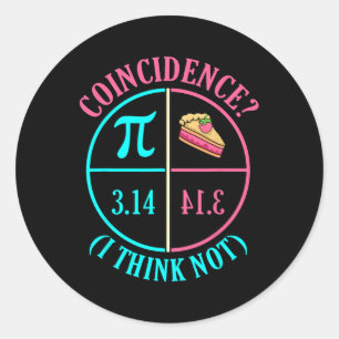 Adesivo Redondo Coincidência Pi Day Lover Professor de Matemática