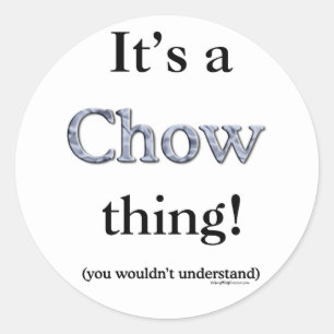 Adesivo Redondo Coisa Chow Chow