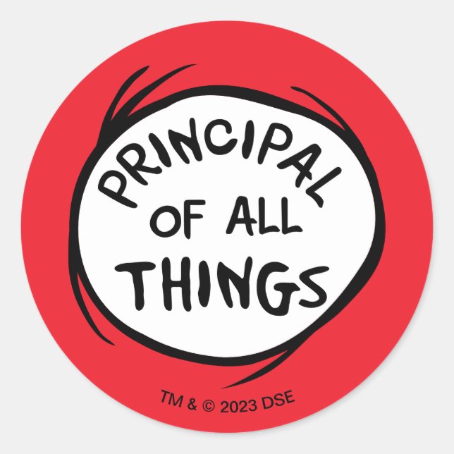 Adesivo Redondo Coisa Um Dois - Principal de todas as coisas (Frente)