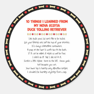 Adesivo Redondo Coisas Engraçadas Aprenderam Com A Nova Escócia 