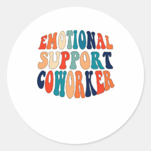 Adesivo Redondo Colaborador de Suporte Emocional
