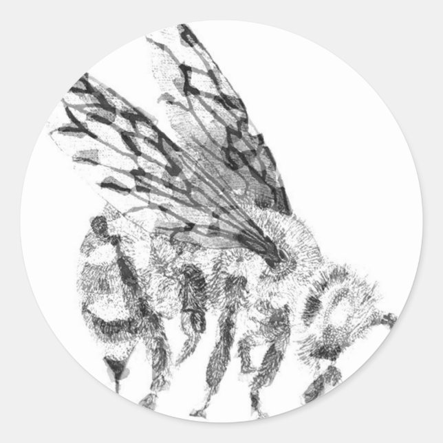 Adesivo Redondo Colagem de abelhas (Frente)