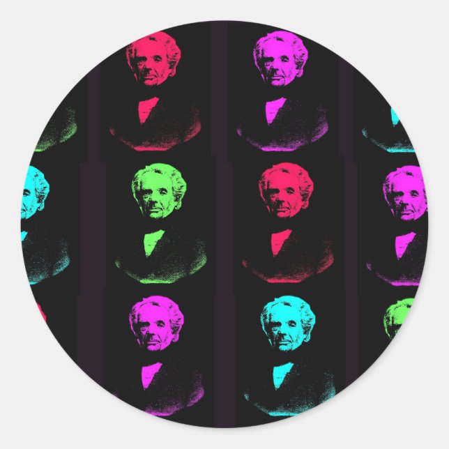 Adesivo Redondo Colagem de Mobius (Frente)