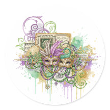Colagem Splatter Mardi Gras