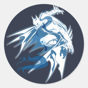 Adesivo Redondo Colagem Tonal de Água Batman