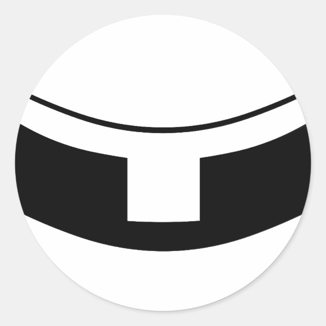 Adesivo Redondo Colar do Padre Católico Romano (Frente)