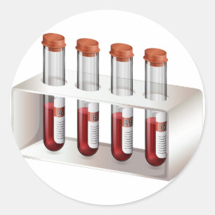 Adesivo Redondo Colas de amostras de sangue