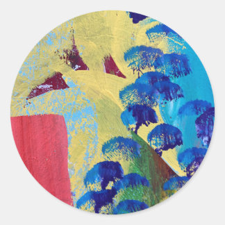 Adesivo Redondo Colas e selos em outro Design mundial