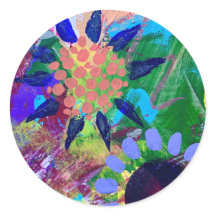 Colas e selos no Design de flores de Abstrato