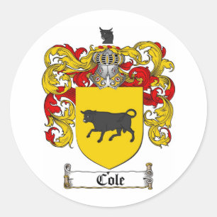 ADESIVO REDONDO COLE FAMILY CREST - COLE CASACO ARMS
