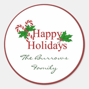 Adesivo Redondo Coleção Candy Cane