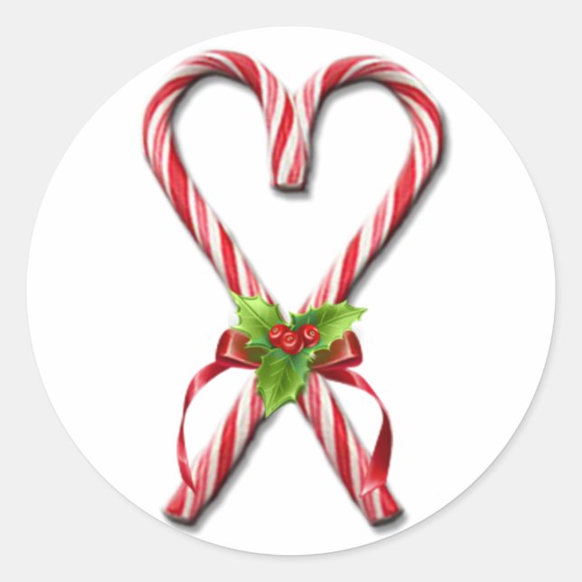 Adesivo Redondo Coleção Cardíaca Candy Canes 2 (Frente)