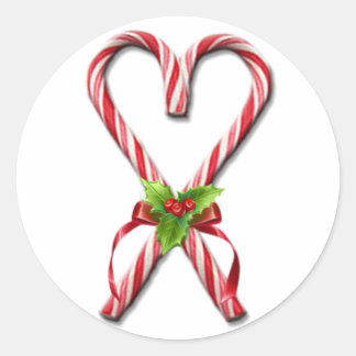 Adesivo Redondo Coleção Cardíaca Candy Canes 2