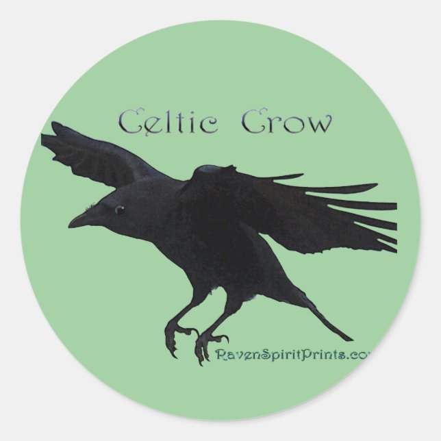 Adesivo Redondo Coleção CELTIC CROW (Frente)