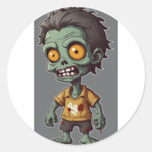 Adesivo Redondo Coleção de Amigos Zombie