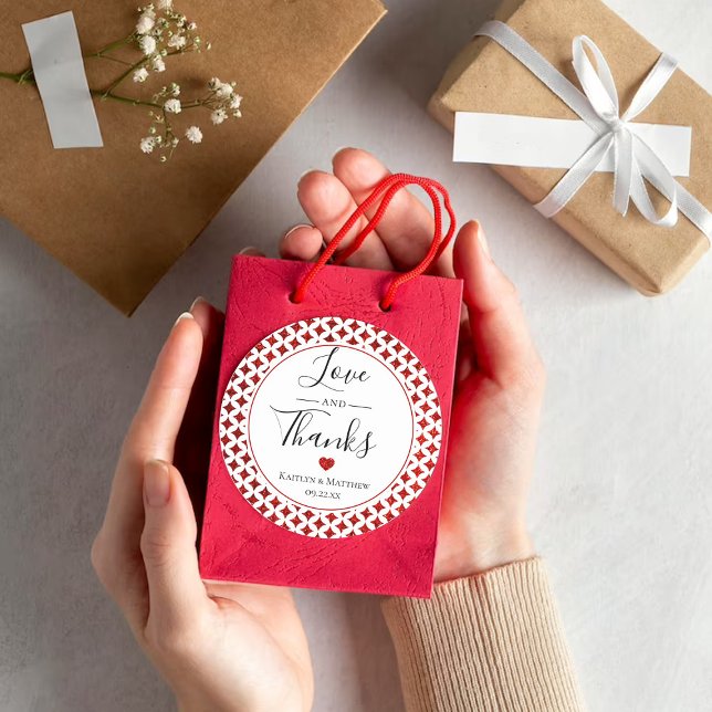 Adesivo Redondo Coleção de Casamentos de Cartões de Jogada Monogra (Criador carregado)