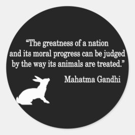 Adesivo Redondo Coleção de Cotação Mahatma Gandhi