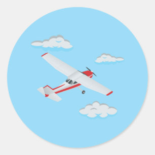 Adesivo Redondo Coleção de Festas de Aviões!