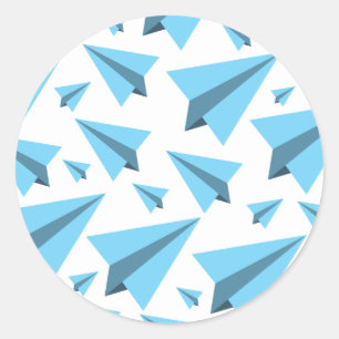 Adesivo Redondo Coleção de Festas de Aviões!