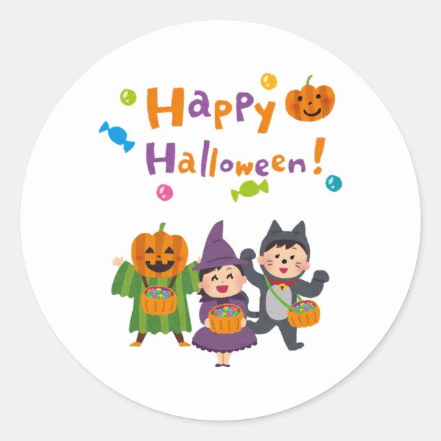 Adesivo Redondo Coleção de Festas de Halloween! (Frente)
