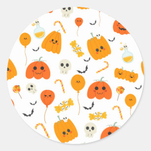 Adesivo Redondo Coleção de Festas de Halloween!